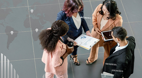 Businessperson counting US dollar bills beside a laptop, representing corporate finance management, cash flow tracking, and business investment planning.